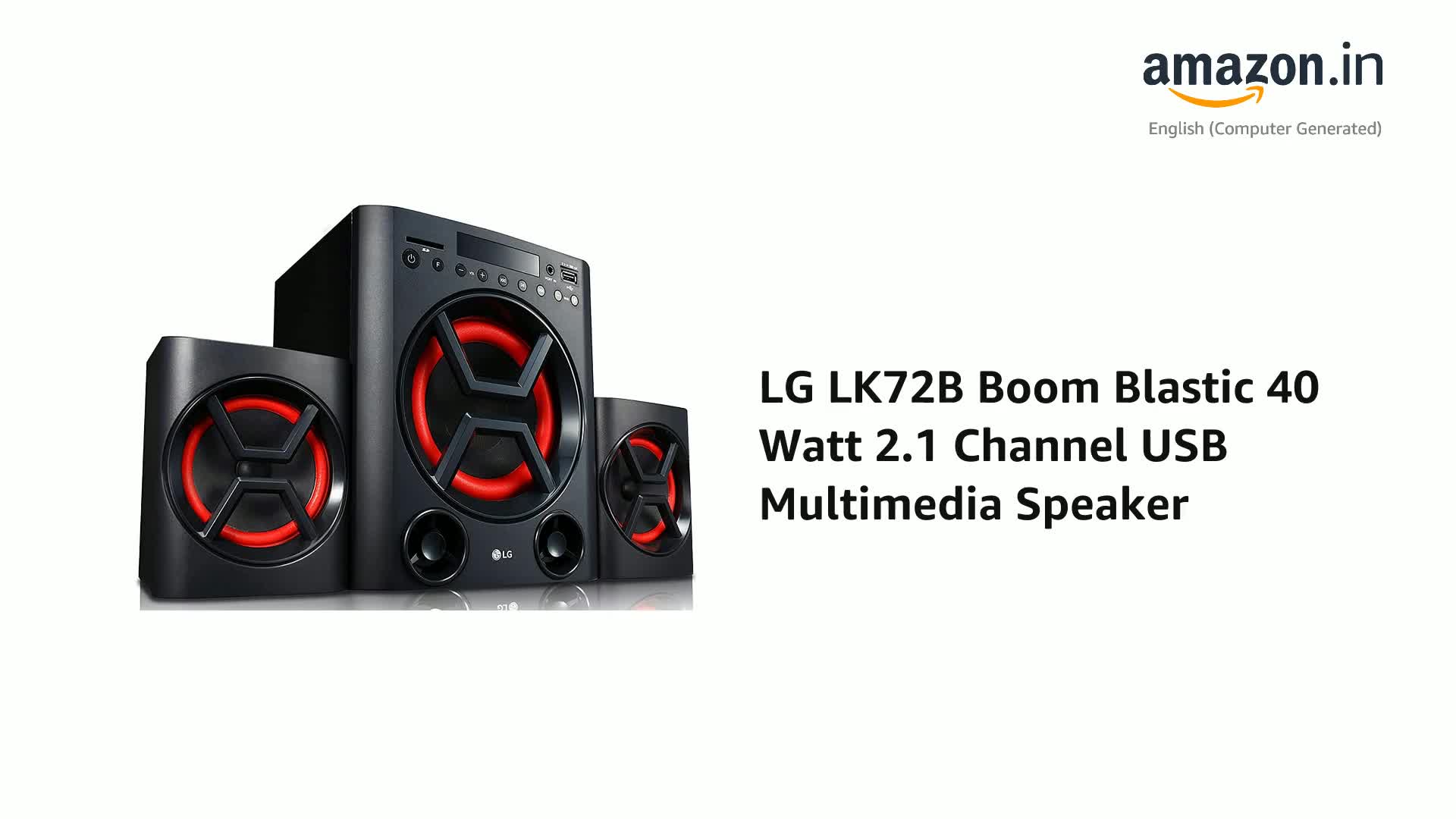 Watch LG LK72B Boom Blastic 40 Watt 2.1 Channel USB Multimedia